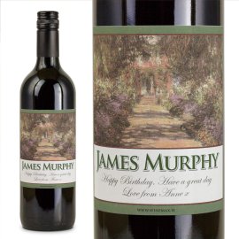 (image for) Giverny Garden Personalised Gift Labelled Wine
