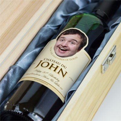 (image for) 40th Birthday Gift BIG FACE Personalised Wine