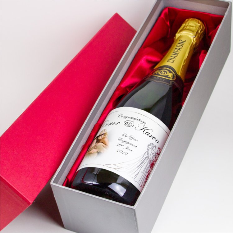 Modal Additional Images for Engagement Gift Personalised Champagne