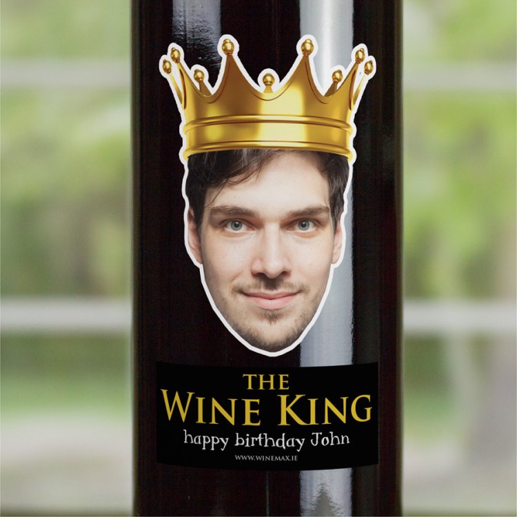 (image for) 40th Birthday Gift WINE KING Personalised Wine - Click Image to Close