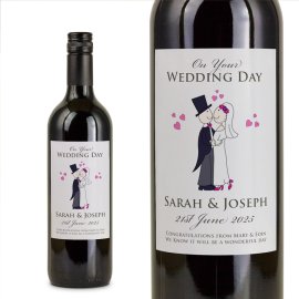 (image for) Wedding Gift Message Bottle Personalised Wine