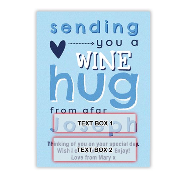 (image for) Wine Hug Personalised Wine Gift - Click Image to Close