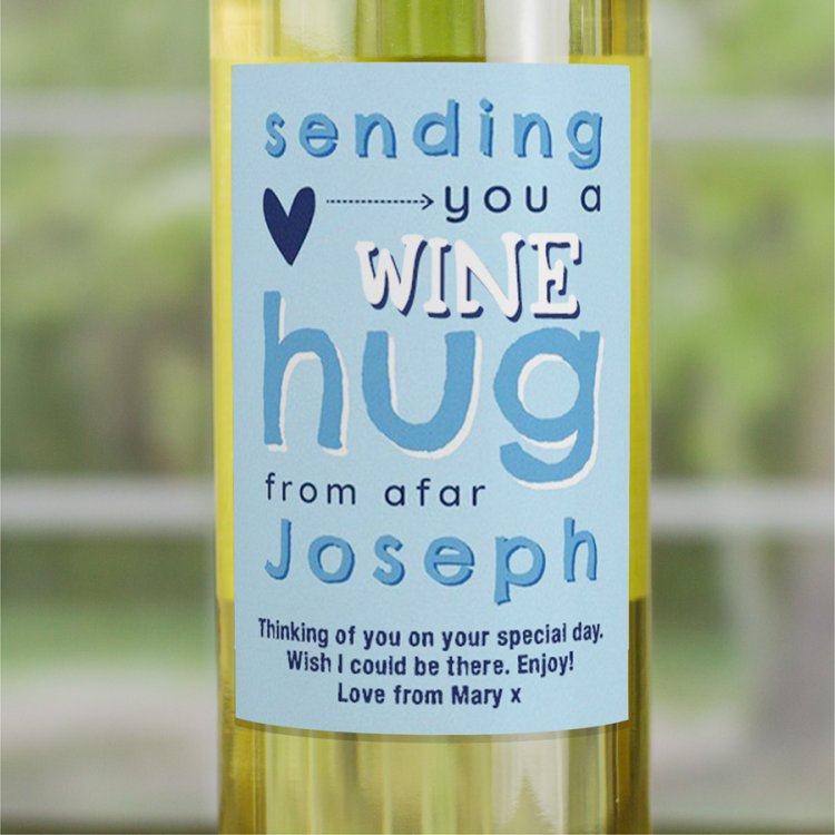 (image for) Wine Hug Personalised Wine Gift - Click Image to Close