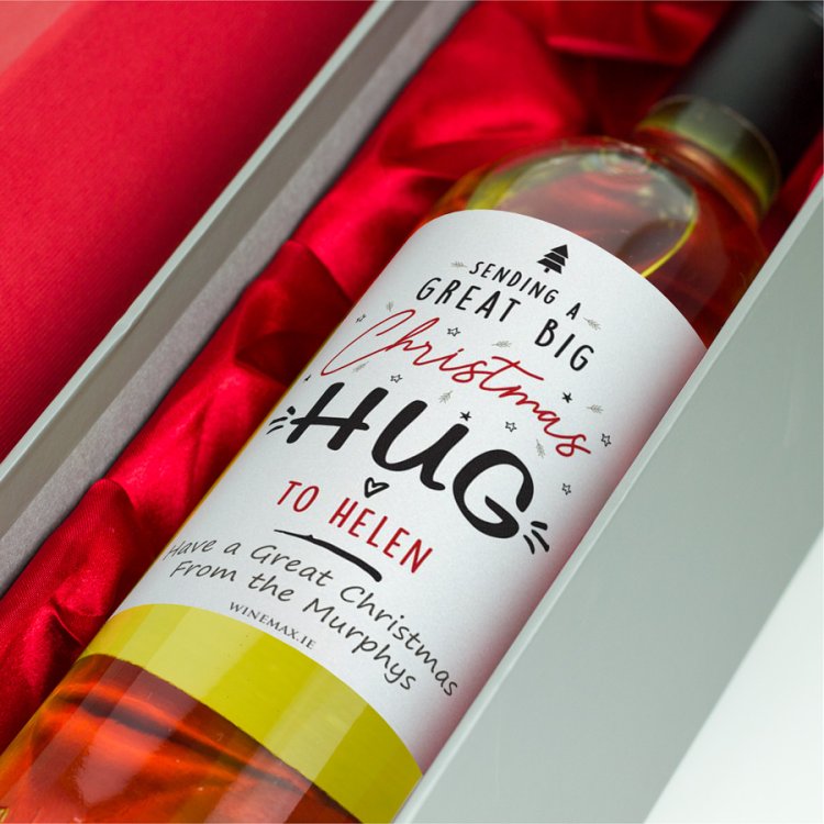 (image for) Christmas Hug Personalised Wine Gift - Click Image to Close