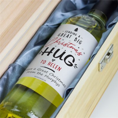 (image for) Christmas Hug Personalised Wine Gift