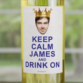 (image for) Keep Calm and Carry On Personalised Wine with Photo