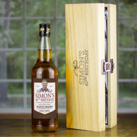 (image for) Personalised Classic Whisky with Engraved Wooden Gift Box