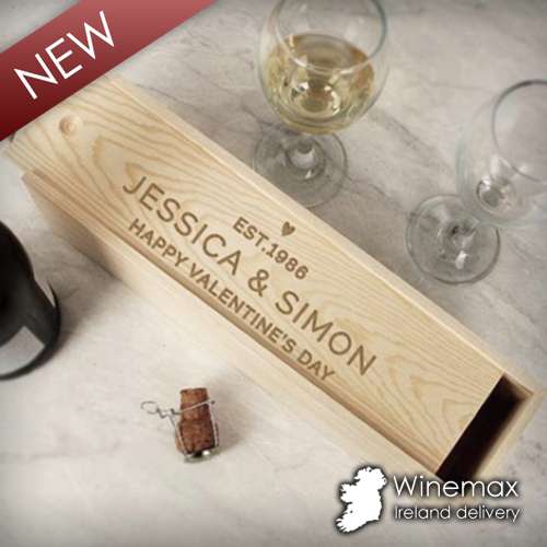 Wine Gifts box engraved valentines gift