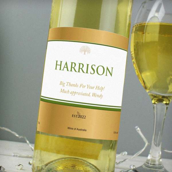 Modal Additional Images for Personalised Gold Label White Wine