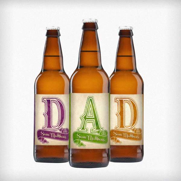 Modal Additional Images for Personalised Dad Pack of 3 Beer