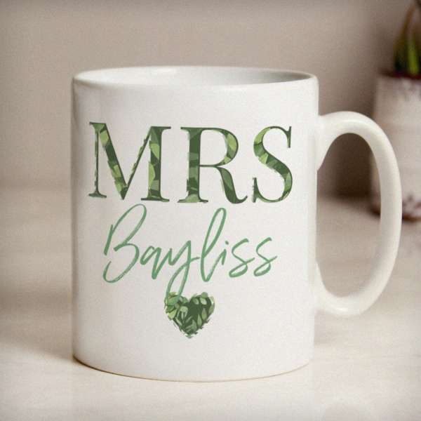 (image for) Personalised Mrs Foliage Mug - Click Image to Close