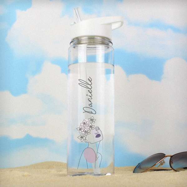 (image for) Personalised Natalia Fine Line Drinks Bottle - Click Image to Close