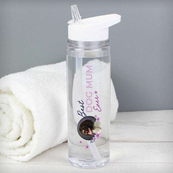 (image for) Personalised Floral Best Ever Photo Upload Water Bottle - Click Image to Close