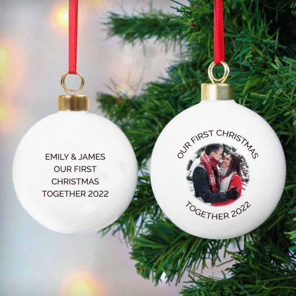 (image for) Personalised Photo Upload Bauble - Click Image to Close