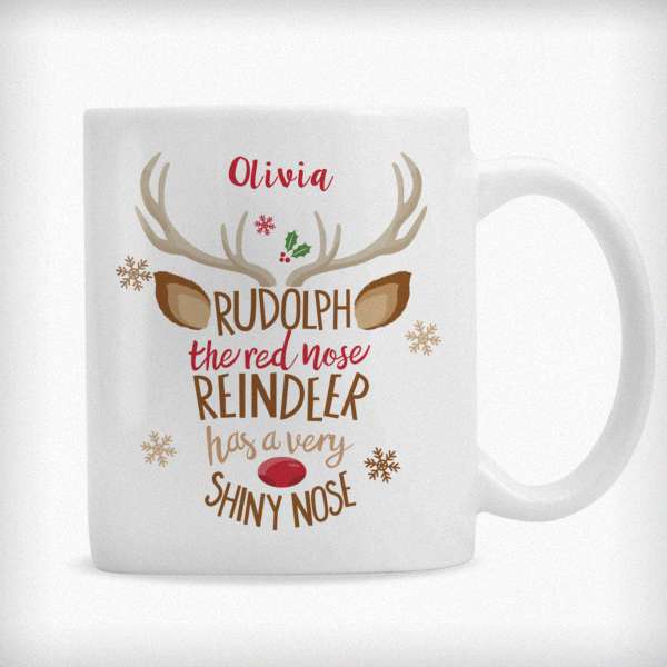 (image for) Personalised Rudolph the Red-Nosed Reindeer Mug - Click Image to Close