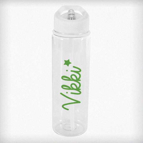 (image for) Personalised Green Star Name Only Water Bottle - Click Image to Close