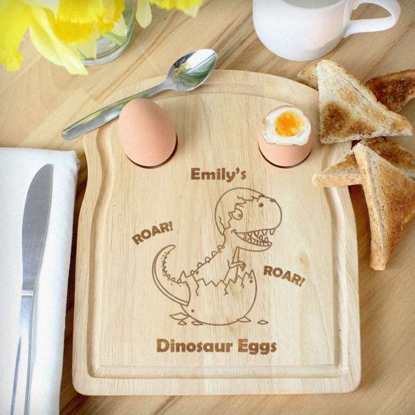 (image for) Personalised Dinosaur Egg & Toast Board - Click Image to Close
