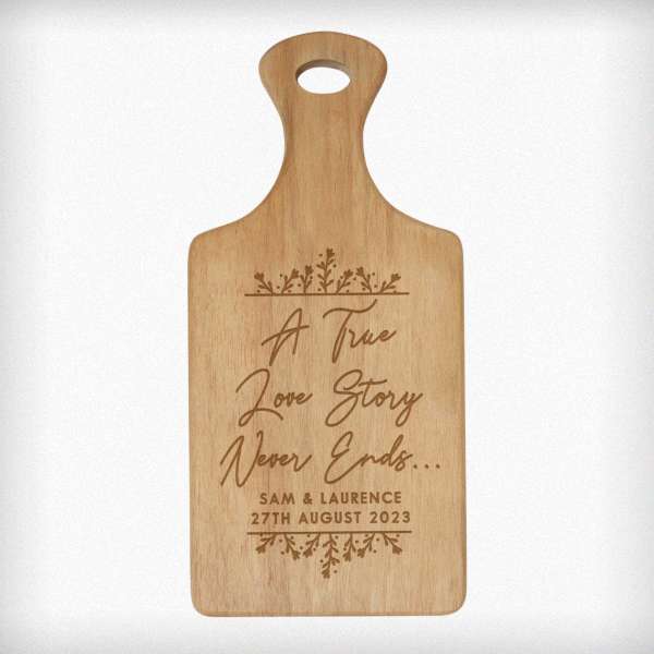 Modal Additional Images for Personalised True Love Story Wooden Paddle Board