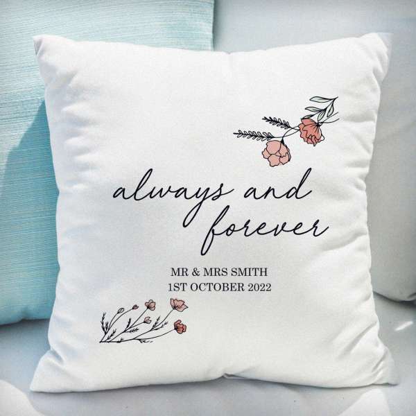 (image for) Personalised Always and Forever Cushion - Click Image to Close