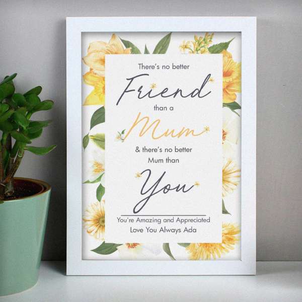 (image for) Personalised No Better Friend Than White A4 Framed Print - Click Image to Close