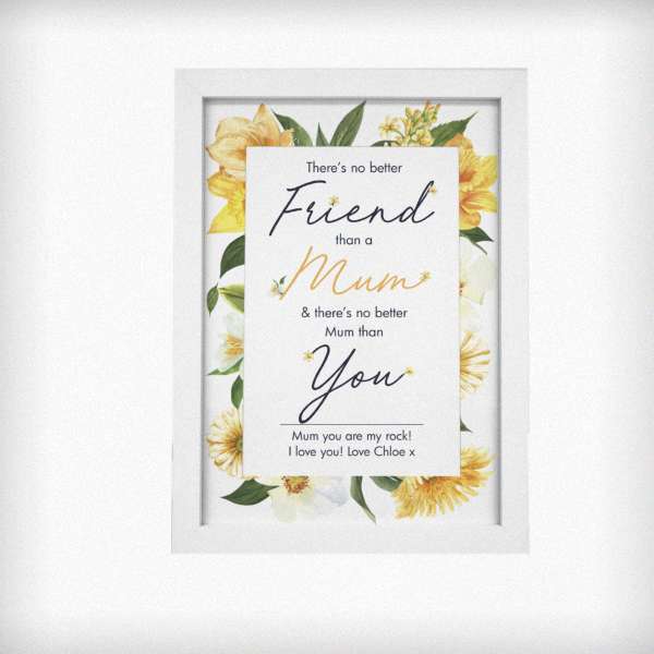Modal Additional Images for Personalised No Better Friend Than White A4 Framed Print
