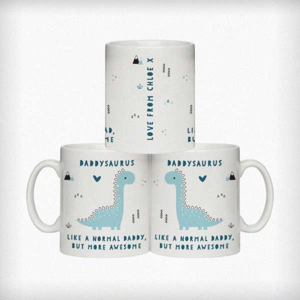 Modal Additional Images for Personalised More Awesome Blue Dinosaur Mug