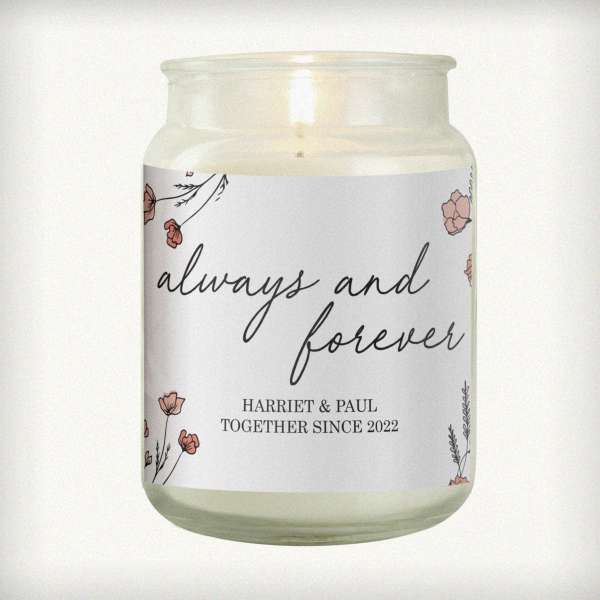 Modal Additional Images for Personalised Always & Forever Large Scented Jar Candle