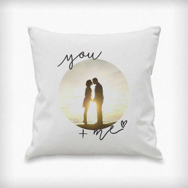 (image for) Personalised You & Me Photo Upload Cushion - Click Image to Close