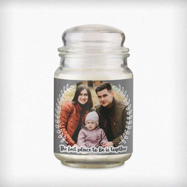 (image for) Personalised Better Together Photo Upload Large Scented Jar Candle - Click Image to Close