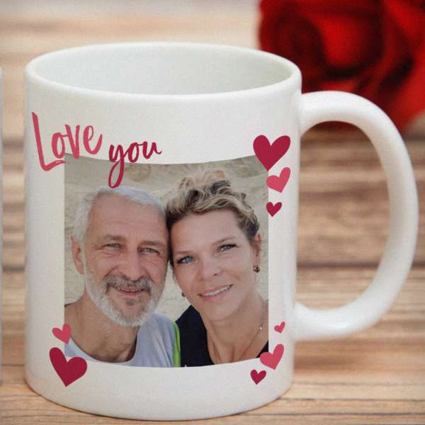(image for) Personalised Love You Photo Upload Mug - Click Image to Close