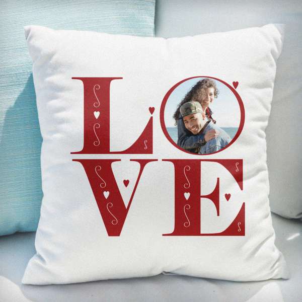 (image for) Personalised LOVE Photo Upload Cushion - Click Image to Close