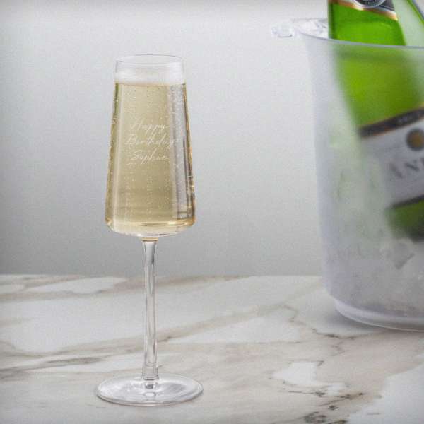 (image for) Personalised Free Text Power Champagne Flute - Click Image to Close