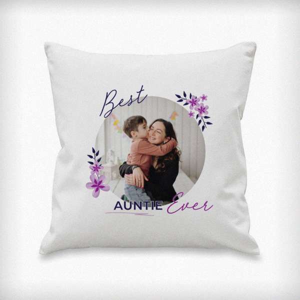 Modal Additional Images for Personalised Floral Best Ever Photo Upload Cushion