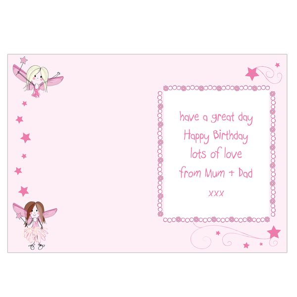 (image for) Personalised Fairy Card - Click Image to Close