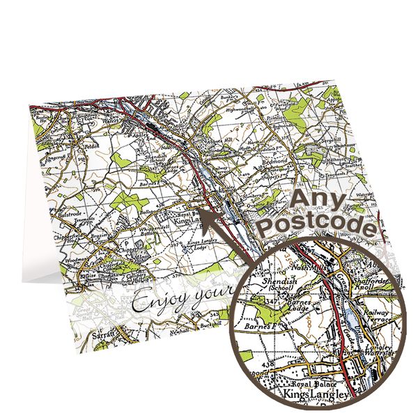 (image for) Personalised 1945 - 1948 New Popular Map Card - Click Image to Close