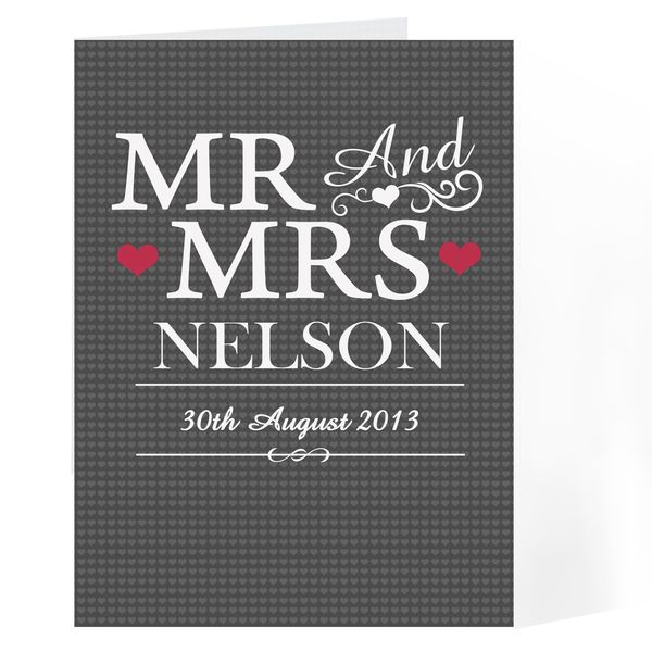 (image for) Personalised Mr & Mrs Card - Click Image to Close