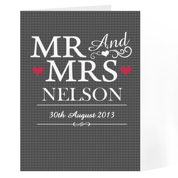 Modal Additional Images for Personalised Mr & Mrs Card