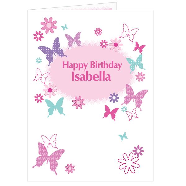 (image for) Personalised Butterfly Card - Click Image to Close