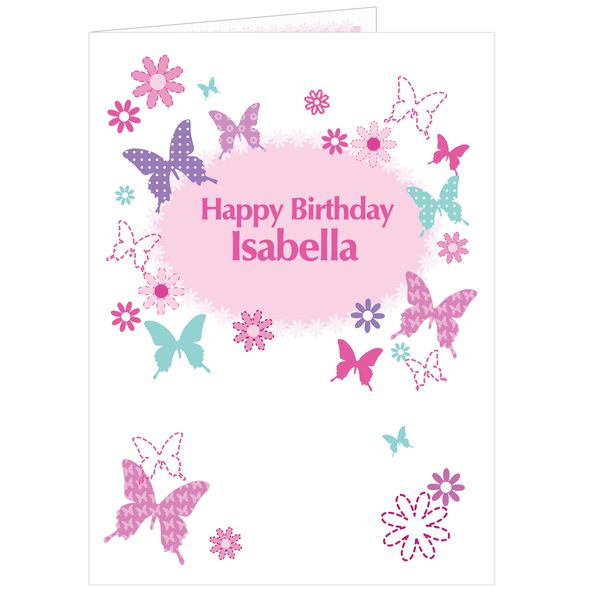 Modal Additional Images for Personalised Butterfly Card