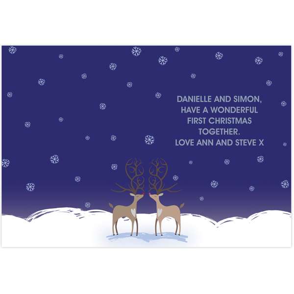 (image for) Personalised Reindeer Couple Card - Click Image to Close