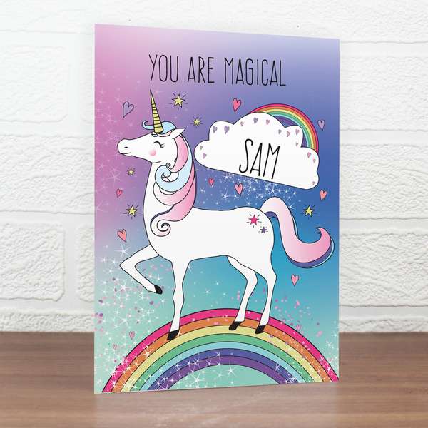 Modal Additional Images for Personalised Unicorn Card