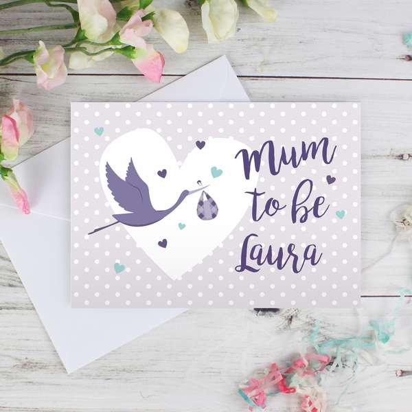 (image for) Personalised Mum to Be Stork Card - Click Image to Close