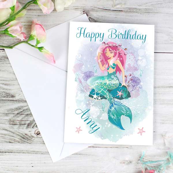 (image for) Personalised Mermaid Card - Click Image to Close