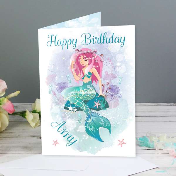 Modal Additional Images for Personalised Mermaid Card