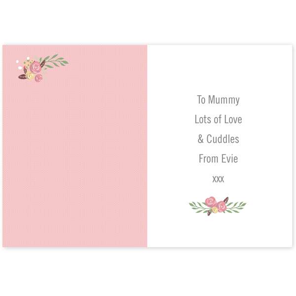 Modal Additional Images for Personalised Floral Bouquet 1st Mother's Day Card