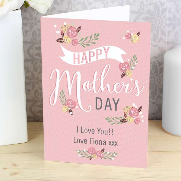 (image for) Personalised Floral Bouquet Mother's Day Card