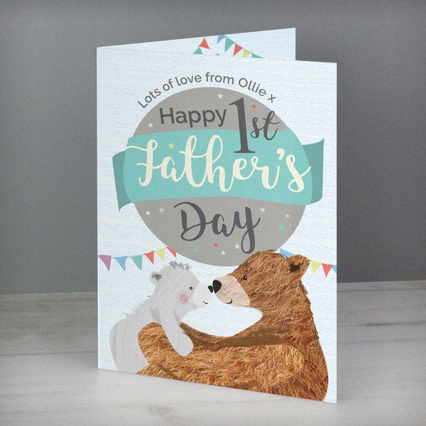 (image for) Personalised 1st Father's Day Daddy Bear Card - Click Image to Close