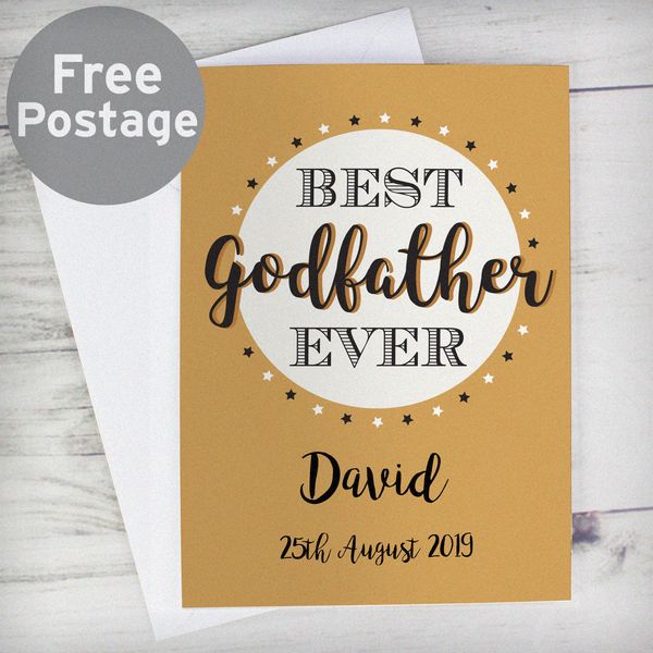 (image for) Personalised Best Godfather Card