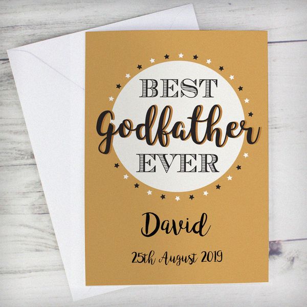 Modal Additional Images for Personalised Best Godfather Card