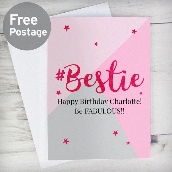 (image for) Personalised #Bestie Card - Click Image to Close